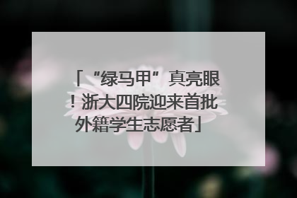 “绿马甲”真亮眼！浙大四院迎来首批外籍学生志愿者