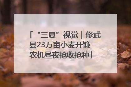 “三夏”视觉｜修武县23万亩小麦开镰 农机昼夜抢收抢种