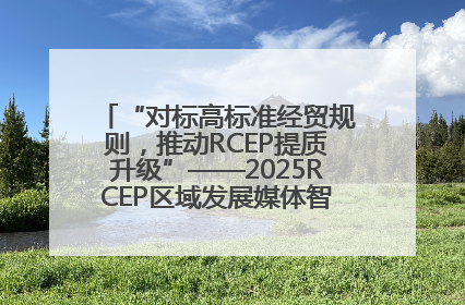 “对标高标准经贸规则，推动RCEP提质升级”——2025RCEP区域发展媒体智库论坛举行专题对话