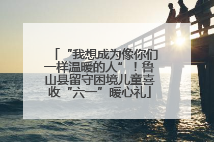 “我想成为像你们一样温暖的人”！鲁山县留守困境儿童喜收“六一”暖心礼