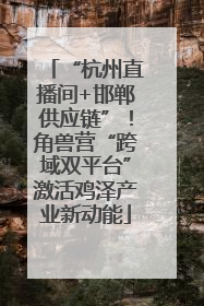 “杭州直播间+邯郸供应链”！角兽营“跨域双平台”激活鸡泽产业新动能