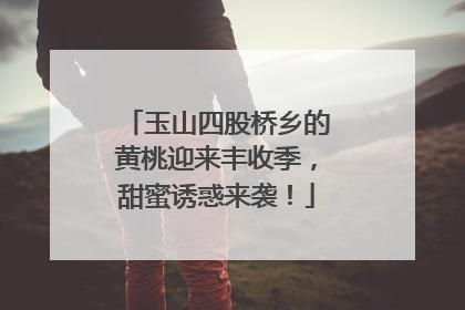 玉山四股桥乡的黄桃迎来丰收季，甜蜜诱惑来袭！