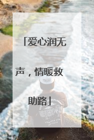 爱心润无声，情暖救助路