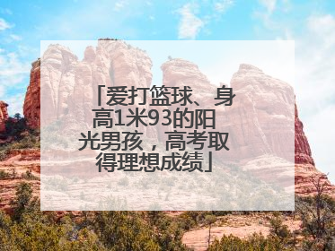 爱打篮球、身高1米93的阳光男孩，高考取得理想成绩