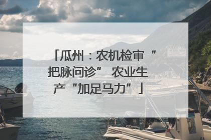 瓜州：农机检审“把脉问诊” 农业生产“加足马力”