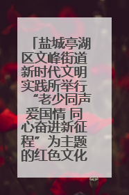 盐城亭湖区文峰街道新时代文明实践所举行“老少同声爱国情 同心奋进新征程”为主题的红色文化活动