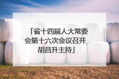 省十四届人大常委会第十六次会议召开 胡昌升主持