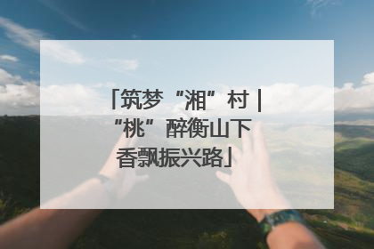 筑梦“湘”村｜“桃”醉衡山下 香飘振兴路