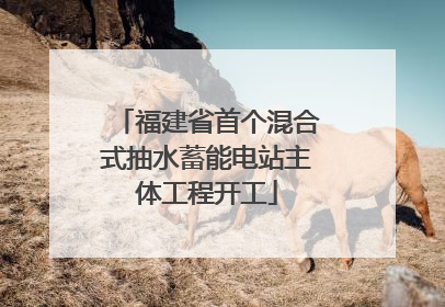 福建省首个混合式抽水蓄能电站主体工程开工