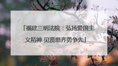 福建三明法院：弘扬爱国主义精神 见贤思齐勇争先