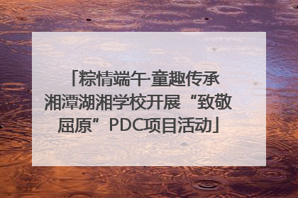 粽情端午·童趣传承 湘潭湖湘学校开展“致敬屈原”PDC项目活动