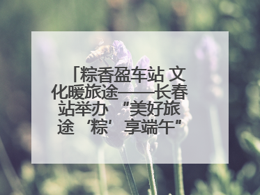 粽香盈车站 文化暖旅途——长春站举办 “美好旅途‘粽’享端午”主题活动
