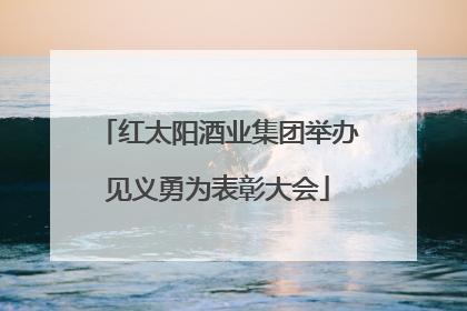 红太阳酒业集团举办见义勇为表彰大会