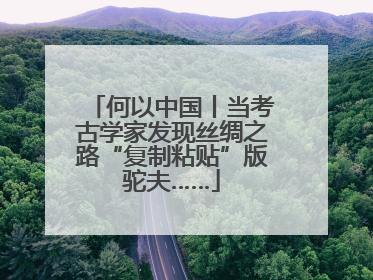 何以中国丨当考古学家发现丝绸之路“复制粘贴”版驼夫……