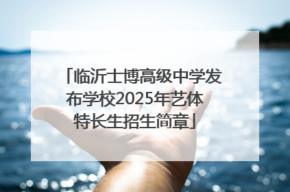 临沂士博高级中学发布学校2025年艺体特长生招生简章