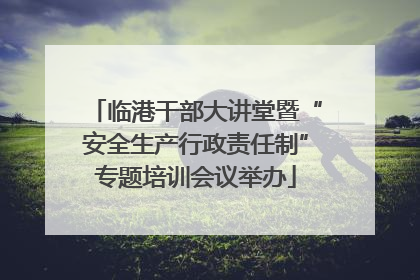 临港干部大讲堂暨“安全生产行政责任制”专题培训会议举办