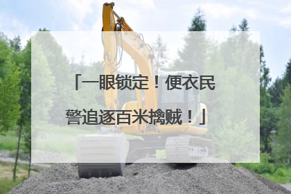 一眼锁定！便衣民警追逐百米擒贼！