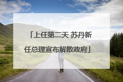 上任第二天 苏丹新任总理宣布解散政府
