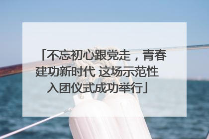 不忘初心跟党走，青春建功新时代 这场示范性入团仪式成功举行