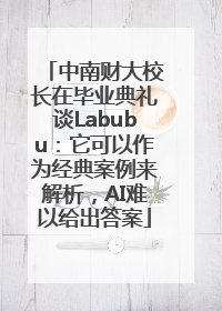 中南财大校长在毕业典礼谈Labubu：它可以作为经典案例来解析，AI难以给出答案