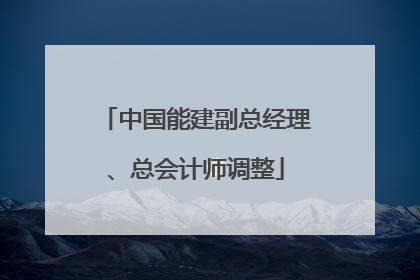 中国能建副总经理、总会计师调整