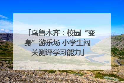 乌鲁木齐：校园“变身”游乐场 小学生闯关测评学习能力