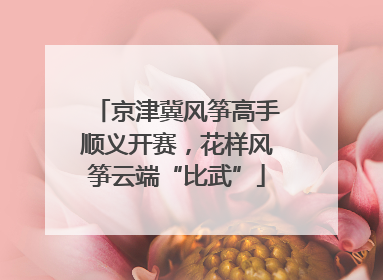 京津冀风筝高手顺义开赛，花样风筝云端“比武”