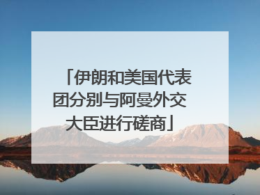 伊朗和美国代表团分别与阿曼外交大臣进行磋商