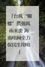 台风“蝴蝶”携强风雨来袭 海南电网全力保民生用电