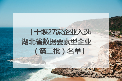 十堰27家企业入选湖北省数据要素型企业（第二批）名单