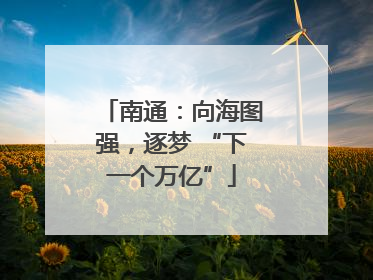 南通：向海图强，逐梦 “下一个万亿”