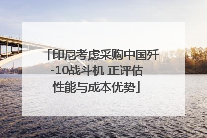 印尼考虑采购中国歼-10战斗机 正评估性能与成本优势