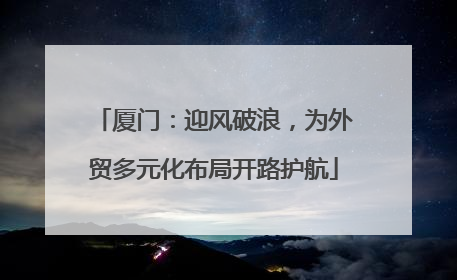 厦门：迎风破浪，为外贸多元化布局开路护航