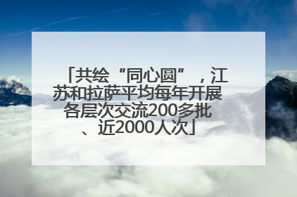 共绘“同心圆”，江苏和拉萨平均每年开展各层次交流200多批、近2000人次