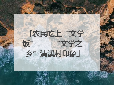 农民吃上“文学饭”——“文学之乡”清溪村印象
