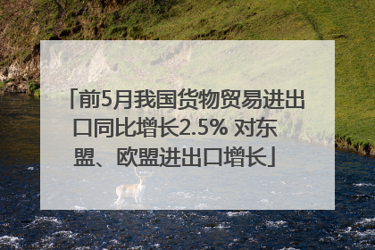 前5月我国货物贸易进出口同比增长2.5% 对东盟、欧盟进出口增长