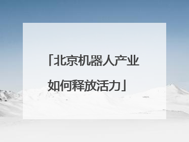 北京机器人产业如何释放活力