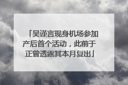 吴谨言现身机场参加产后首个活动，此前于正曾透露其本月复出