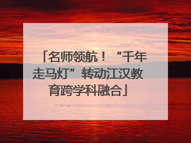 名师领航！“千年走马灯”转动江汉教育跨学科融合