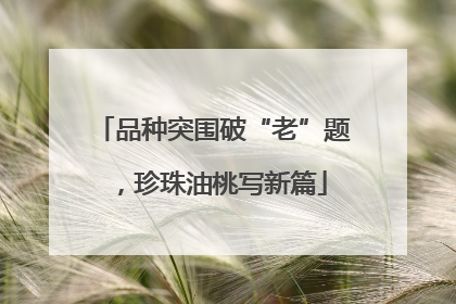 品种突围破“老”题，珍珠油桃写新篇