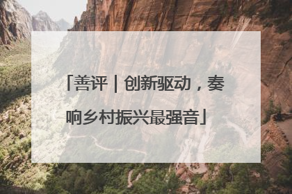 善评｜创新驱动，奏响乡村振兴最强音
