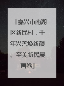 嘉兴市南湖区新民村：千年兴善焕新颜、至美新民展画卷