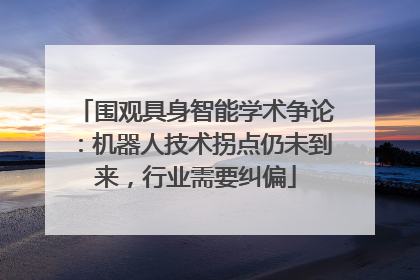 围观具身智能学术争论：机器人技术拐点仍未到来，行业需要纠偏