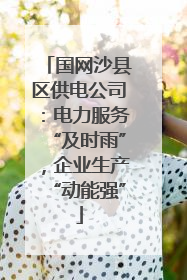 国网沙县区供电公司：电力服务“及时雨”，企业生产“动能强”