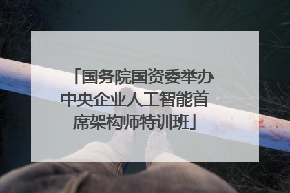 国务院国资委举办中央企业人工智能首席架构师特训班