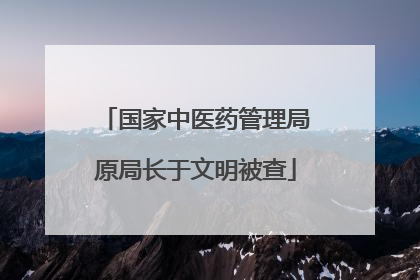 国家中医药管理局原局长于文明被查