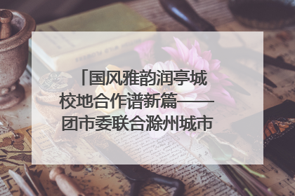 国风雅韵润亭城 校地合作谱新篇——团市委联合滁州城市职业学院助力传统文化“破圈”绽放