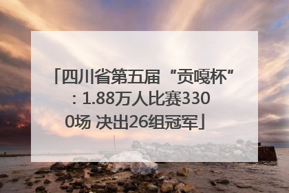 四川省第五届“贡嘎杯”：1.88万人比赛3300场 决出26组冠军
