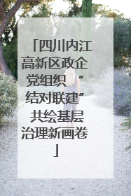四川内江高新区政企党组织 “结对联建” 共绘基层治理新画卷