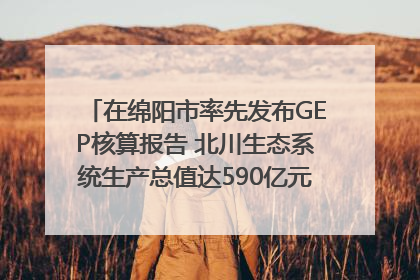 在绵阳市率先发布GEP核算报告 北川生态系统生产总值达590亿元｜新闻发布最前线